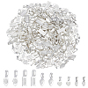 225Pcs 5 Styles Tibetan Style Glue-on Flat Pad Bails TIBEP-GA0001-04B-1