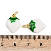 Brass Enamel Fruit Pendants KK-I377-04G-A-4