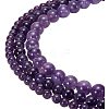 Natural Amethyst Round Beads Strands G-PH0018-8mm-4