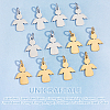 Unicraftale 12Pcs 2 Colors 201 Stainless Steel Pendants STAS-UN0053-68-5