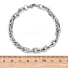 304 Stainless Steel Cable Chain Bracelets for Women Men LS-BJEW-F529-04P-5