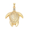 Brass Micro Pave Cubic Zirconia Pendants X-KK-A241-09G-1
