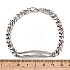 304 Stainless Steel Cuban Link Chain Bracelets for Men Women BJEW-G766-05P-01-5
