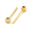 Brass Stud Earring Findings KK-U006-01G-01-2
