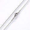 Non-Tarnish 304 Stainless Steel Snake Chain Necklaces NJEW-E122-32A-2