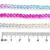 Transparent Painted Glass Beads Strands X1-DGLA-A034-T4mm-A14-3