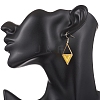 Rhombus Glass Dangle Earrings EJEW-MZ00640-3
