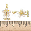 Brass Micro Pave Cubic Zirconia Pendants KK-H076-06G-02-3