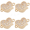 6Pcs Brass Micro Pave Clear Cubic Zirconia Box Clasps KK-BBC0019-67-7
