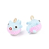 Alloy Enamel Pendants AL-CBA8C77-03G-02-3