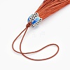 Polyester Tassel Pendant Decorations HJEW-WH0003-A14-AS-2