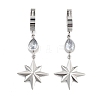 Star 304 Stainless Steel Dangle Earrings EJEW-L283-057P-1