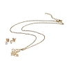 304 Stainless Steel Rhinestone Jewelry Sets LS-SJEW-H301-05G-1