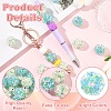 5Pcs Handmade Polymer Clay Rhinestone Beads with Resin RESI-YW0005-95A-5
