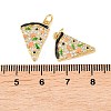 Brass Micro Pave Cubic Zirconia Pendants KK-Z146-20G-3