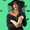 12Pcs Witch Hat and Broom Charm Pendant Brooches JEWB-FH00018-5