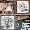 Plastic Painting Stencils Sets DIY-WH0172-892-4