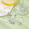 Alloy Wine Glass Charms AJEW-JO00210-2