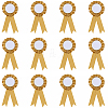 12Pcs Award Ribbon Shape Iron Badge Pins JEWB-CP0001-52-1