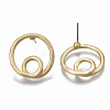 Smooth Surface Alloy Stud Earring Findings X-PALLOY-T064-44MG-2