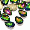 Faceted Drop Glass Pointed Back Rhinestone Cabochons RGLA-A008-13x18mm-S19-1