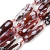 Natural Fire Crackle Agate Beads Strands G-K393-F01-10x30-2