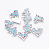 Alloy Enamel Pendant X-ENAM-19X19-1-1
