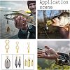 SUPERFINDINGS 240Pcs 3 Style Stainless Steel Fishing Swivel Tackle Accessories STAS-FH0001-57G-4