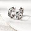 304 Stainless Steel Hoop Earrings EJEW-L302-03A-P-1