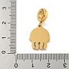 Ion Plating(IP) 304 Stainless Steel Enamel European Dangle Charms STAS-U005-33G-02-3