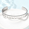 304 Stainless Steel Cutout Cuff Bangles for Women BJEW-H644-11P-2