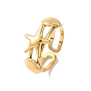 304 Stainless Steel Cuff Open Rings RJEW-C151-03D-G-4