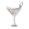Rack Plating Brass Micro Pave Cubic Zirconia Pendants X-KK-NH0003-02P-1