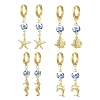 4 Styles Marine Theme 202 Stainless Steel Hoop Earrings EJEW-JE07004-2