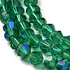 Transparent Electroplate Glass Beads Strands EGLA-A039-T2mm-L10-3