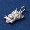 925 Sterling Silver Owl Charms STER-G045-14S-2