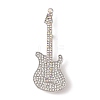 Guitar Alloy Rhinestone Musical Instruments Brooches JEWB-S023-03D-1