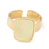 Natural Shell Rectangle Open Cuff Ring STAS-E125-05G-3