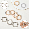 10Pcs 2 Colors Zinc Alloy Spring Gate Rings FIND-SP0004-34B-5