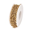 304 Stainless Steel Textured Oval Link Chains CHS-P028-12G-3