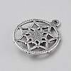 Tibetan Style Alloy Pave Synthetic Turquoise Pendants PALLOY-CJC0025-01AS-E-2