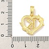 Heart Brass Pendants KK-I714-04G-K-3