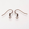 Brass French Earring Hooks X-KK-Q366-RC-NF-2