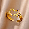 Simple Style 304 Stainless Steel Cuff Rings for Women FS-WGD177D-02-1