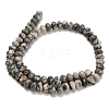 Natural Black Silk Stone/Netstone Beads Strands G-Z111-A45-5