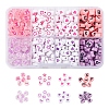 8 Style Pink & Purple Series Opaque Acrylic Beads MACR-YW0001-50-1