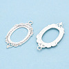 Zinc Alloy Link Cabochon Settings PALLOY-WH0001-35S-1