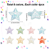 32pcs 8 colors UV Plating Acrylic Beads MACR-SC0001-48-2
