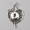 Alloy Rhinestone Hang Snap Base Pendant for Interchangeable Snap Charms Jewelry Making FIND-WH0045-87AS-1