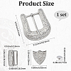 1Pc Belt Alloy Buckle Sets FIND-GF0008-76P-2